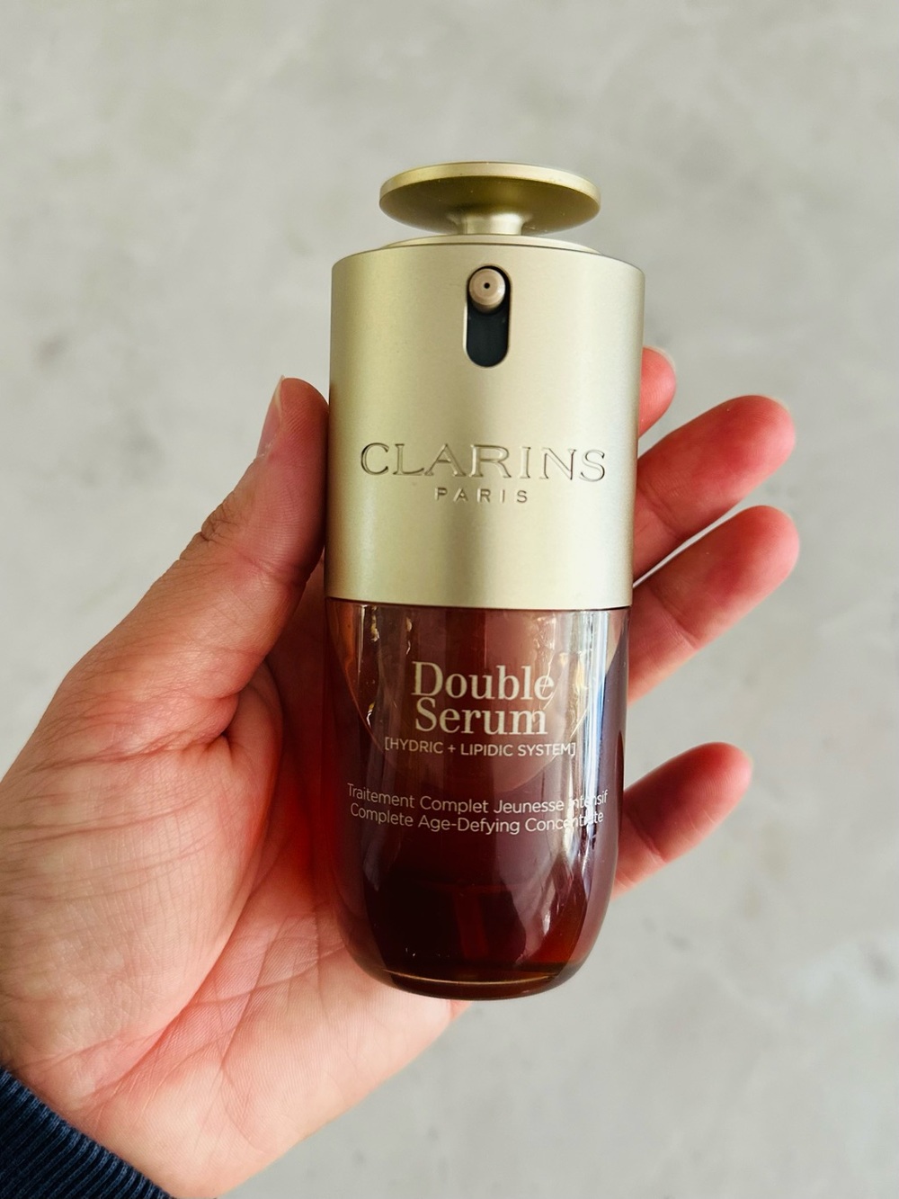 Clarins Double Serum – Gold and Brown Luxury Face Serum